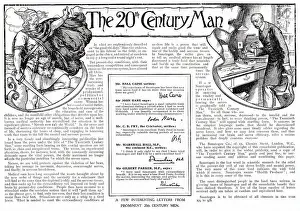 Advertisements Prints: Advertisement for Sanatogen health tonic with testimonies from a number of prominent male figures in Edwardian society