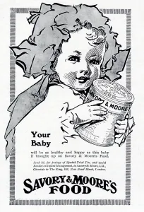 Bond Prints: Advertisement for Savory & Moores Food 1914