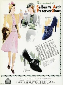 Heels Prints: Advert for Selberite Arch Preserver shoes 1941