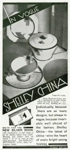 Period Prints: Advert for Shelley Vogue China 1931