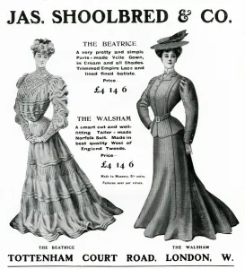 Paris Prints: Advert for Shoolbred & Co. womens fashion 1905