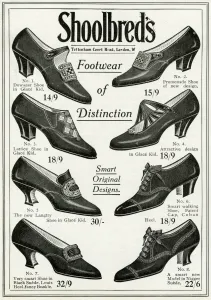 Tottenham Prints: Advert for Shoolbreds womens footwear 1916
