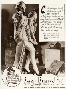 Phone Prints: Advert for Stockings by Bear Brand 1934