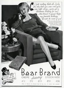 Phone Prints: Advert for Stockings by Bear Brand 1934