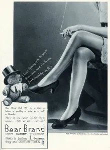 Legs Prints: Advert for Stockings by Bear Brand 1934