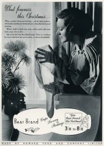 Stockings Prints: Advert for Stockings by Bear Brand 1936