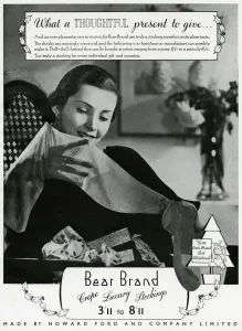 Shades Prints: Advert for Stockings by Bear Brand 1936