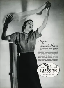 July Prints: Advert for Stockings by Bear Brand 1937