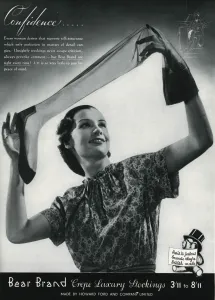 Supreme Prints: Advert for Stockings by Bear Brand 1937