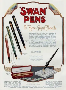 Desk Prints: Advert for Swan pens