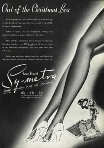 Legs Prints: Advert for Symetra Bear Brand stockings 1939