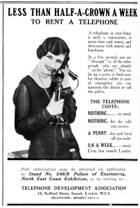 Phone Prints: Advert for Telephone Development Association 1929