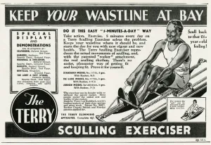 Waistline Prints: Advert for Terrys exerciser for men 1933