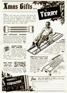 Plate Prints: Advert for Terrys exerciser for men 1939