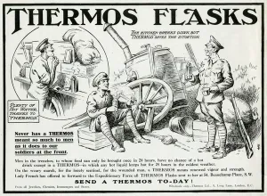 Shaving Prints: Advert for Thermos flasks WW1