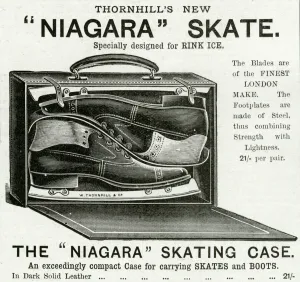 Wear Prints: Advert for Thornhills Niagara ice-skates 1895