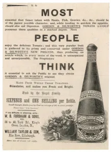 1899 Prints: Advert / Tomato Catsup