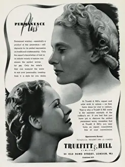 Hair Prints: Advert for Truefitt & Hill - hair stylists & products 1937