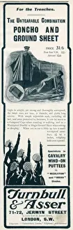 Waterproof Prints: Advert for Turnbull & Asser, combined poncho & ground-sheet