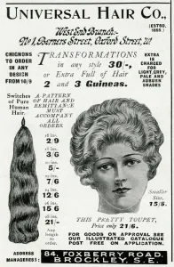 Human Prints: Advert for Universal hair extensions 1915