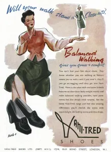 Heel Prints: Advert for Vani-tred shoes 1943