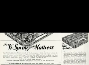 Soft Prints: Advert for Vi-spring Mattress 1934