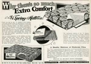 Soft Prints: Advert for Vi-spring Mattress 1937