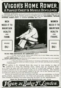 Rowers Prints: Advert for Vigors home rower 1895