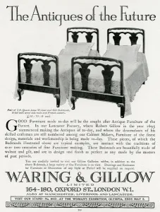 Gillow Prints: Advert for Waring & Gillow twin beds