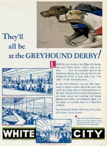 Dinning Prints: Advert for White City Greyhound Racing 1932