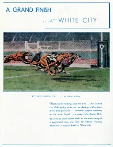 Finishing Prints: Advert for White City Greyhound Racing 1937
