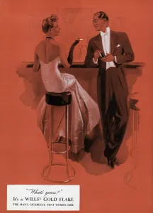 Cigarette Prints: Advert for Wills Gold Flake cigarettes 1939