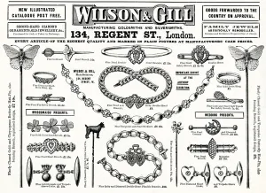Jewellery Prints: Advert for Wilson & Gill jewellery 1894