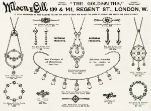 Jewellery Prints: Advert for Wilson & Gill jewellery 1913