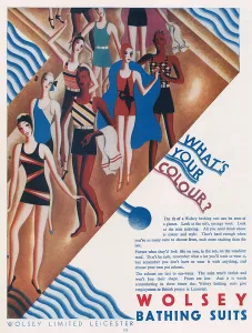 Deco Prints: Advertisement for Wolsey Bathing Suits 1930