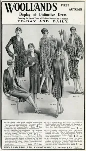Frocks Prints: Advert for Woollands womens clothing 1927