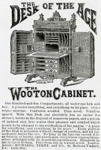 Wood Prints: Advert for Wooton Cabinet 1884