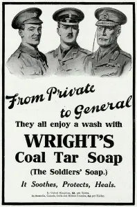 Soap Prints: Advert for Wrights coal soap 1916