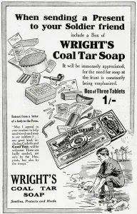 Soap Prints: Advert for Wrights Coal Tar soap 1915