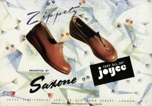 Joyce Prints: Advert for Zippety by Joyce California shoes 1948