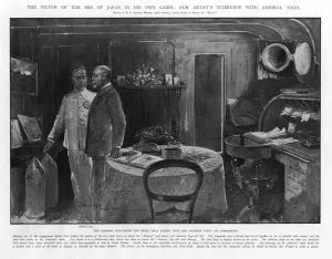 Japan Prints: Admiral Togo in his cabin