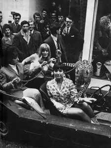 1966 Prints: Adrienne Posta at the opening of the Tomcat boutique, 1966