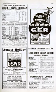 Eastern Prints: Adverts including for holiday excursions, 1912