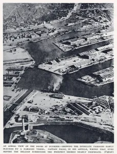 1940 Prints: Aerial view of Dunkirk docks before the evacuation, WW2