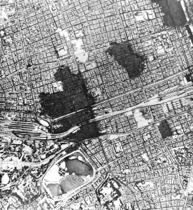 Square Prints: Aerial View of Tokyo, Japan, Second World War, 1945