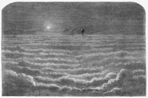 Balloons Prints: Aerial voyages - Fonville in L Entreprenant, 1868
