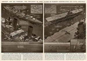 Warship Prints: Aeroplanes and warship construction by G. H. Davis