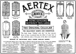 Underwear Prints: Aertex advertisement, 1906