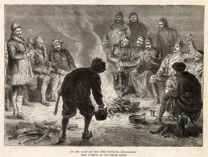 Fire Prints: Afghan War - Camp Fire of the 10th Hussars, Jellalabad