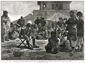 Protection Prints: The Afghan War: Major Cavagnari arranging with the shinwarries for the protection of
